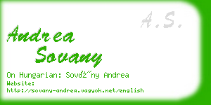 andrea sovany business card